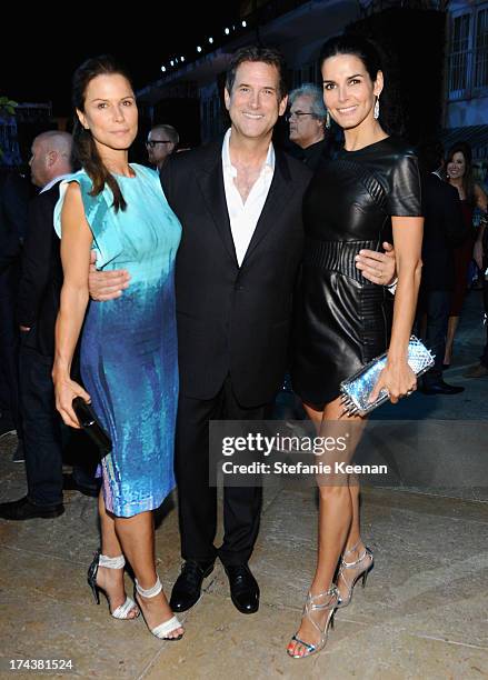 Actress Rhona Mitra, Michael Wright, President, Head of Programming TNT, TBS & TCM and Angie Harmon attend TNT 25TH Anniversary Party during Turner...