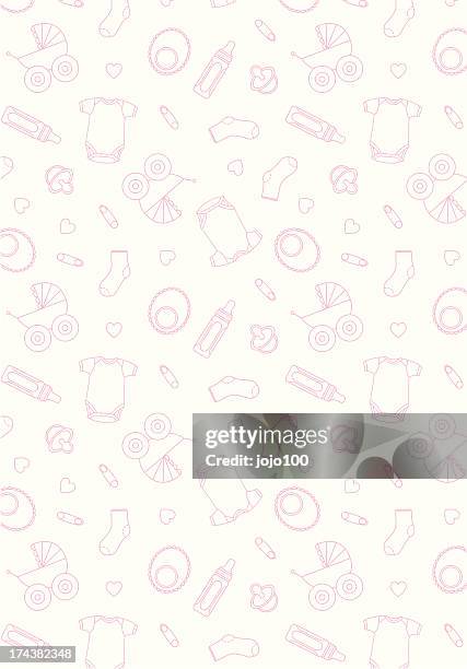 ilustraciones, imágenes clip art, dibujos animados e iconos de stock de niñas en rosa patrón de repetición de impresión - puppet print