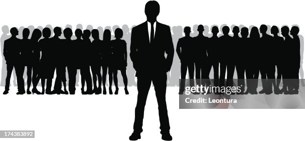 Leadership (63 Complete, Detailed People Silhouettes) Leadership (63 Complete, Detailed People Silhouettes)