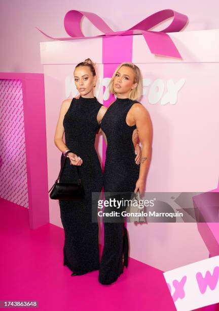 Emily Davies and Tammy Hembrow attend the White Fox 10th Birthday Party at TAO on October 18, 2023 in Los Angeles, California.