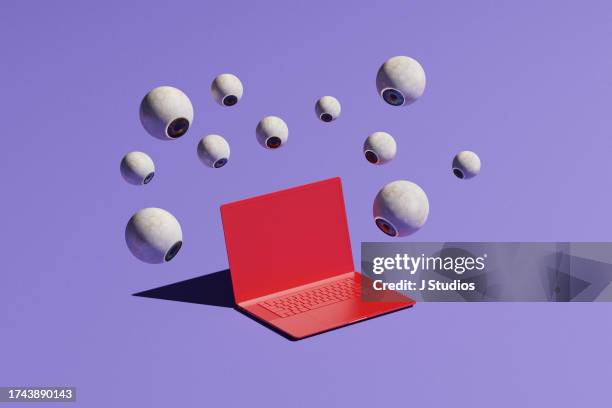 social media conceptual image - computer virus stockfoto's en -beelden