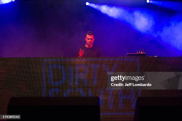 Dirty South performs at the Electric Daisy Carnival: London 2013 at Queen Elizabeth Olympic Park on July 20, 2013 in London, England.