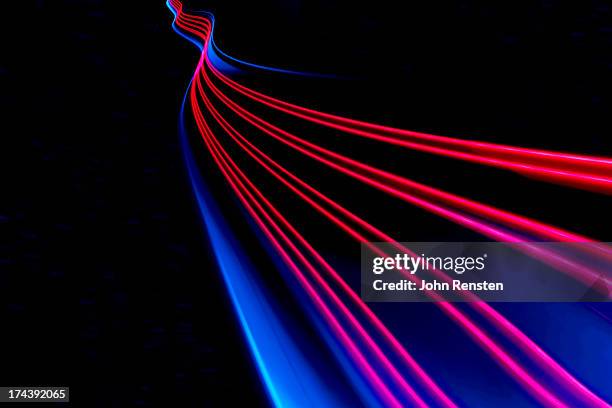 abstract light and heat trails - lichtspur stock-fotos und bilder