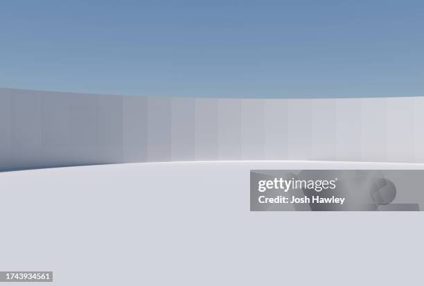 3d rendering architectural background - stone courtyard stock pictures, royalty-free photos & images