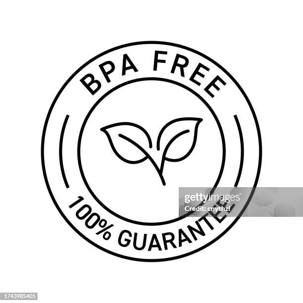 stockillustraties, clipart, cartoons en iconen met bpa free badge vector illustration. modern label design. - gratis