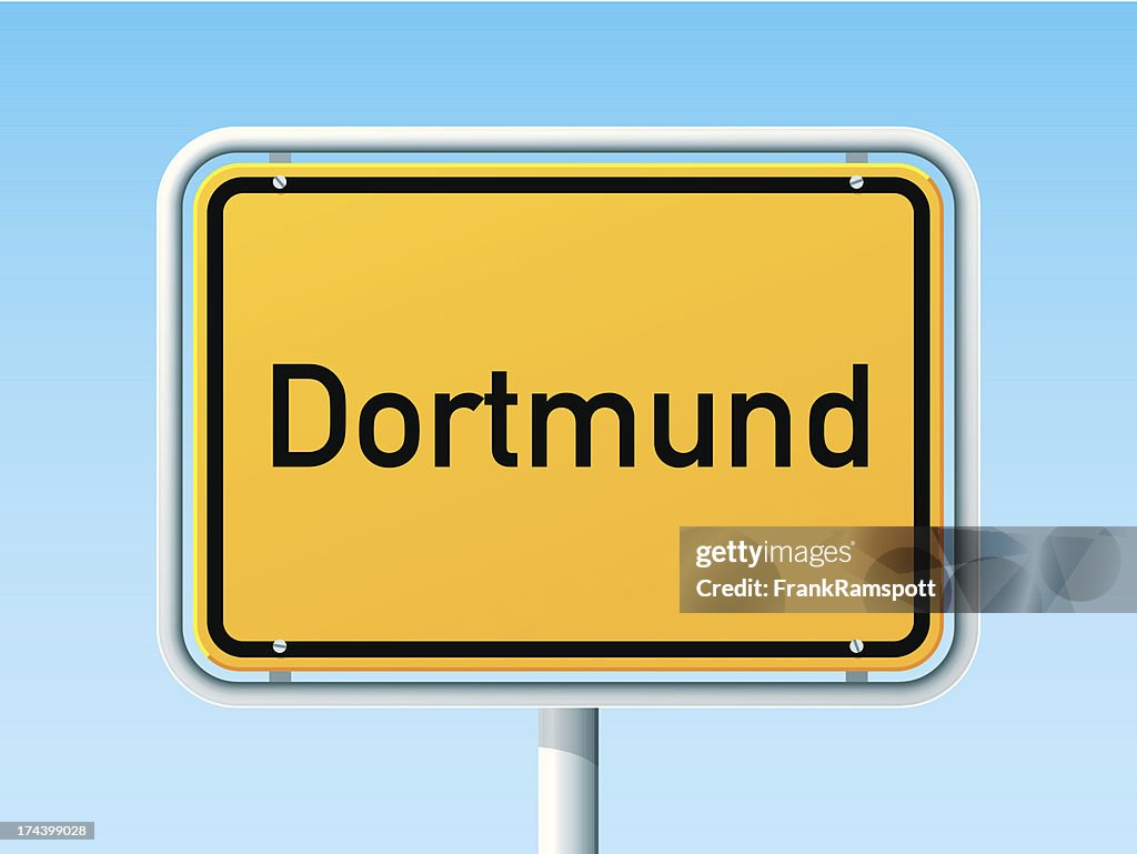 Dortmund German City Road Sign