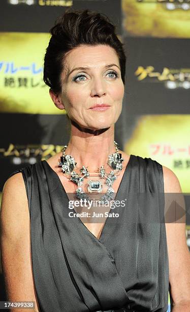 Actress Michelle Fairley attends the 'Game of Thrones' stage greeting at Toho Cinemas Roppongi Hills on July 25, 2013 in Tokyo, Japan.