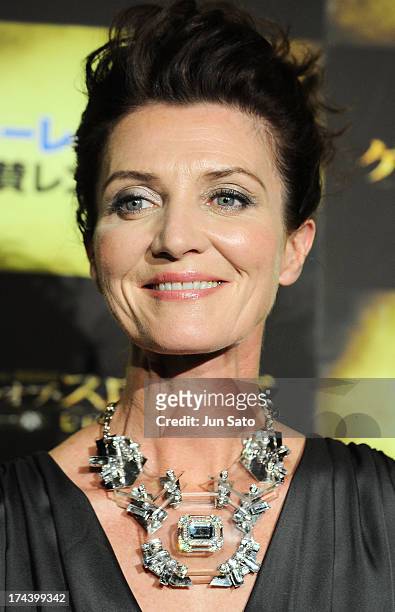 Actress Michelle Fairley attends the 'Game of Thrones' stage greeting at Toho Cinemas Roppongi Hills on July 25, 2013 in Tokyo, Japan.