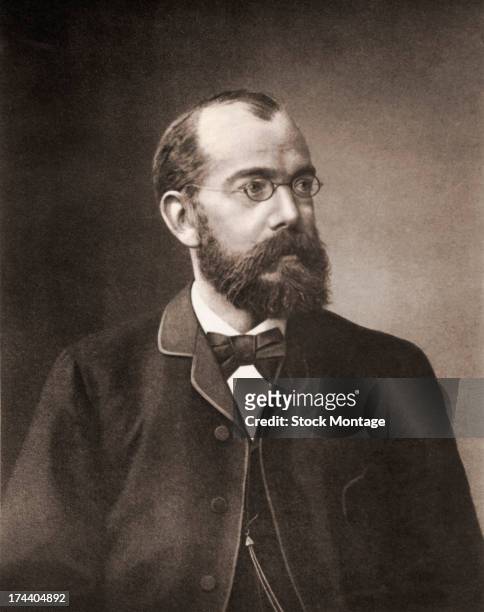 Portrait of Nobel prize-winning German physiciat Robert Koch , late 1870s or early 1880s.