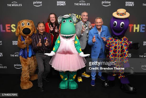 Jeff Fatt, Murray Cook, Greg Page and Anthony Field of the Wiggles pose during the "Hot Potato: The Story Of The Wiggles" World Premiere at SXSW...