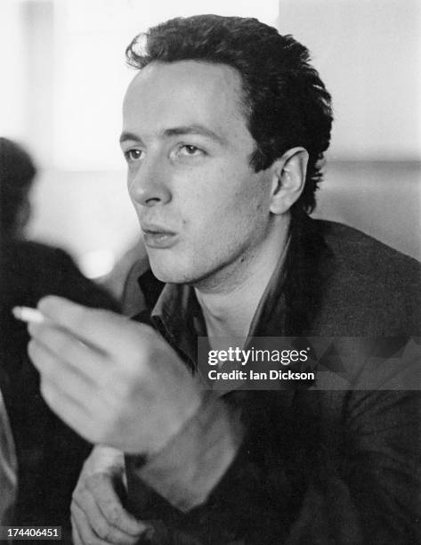 Singer and songwriter Joe Strummer , of English punk group The Clash, UK, 1977.