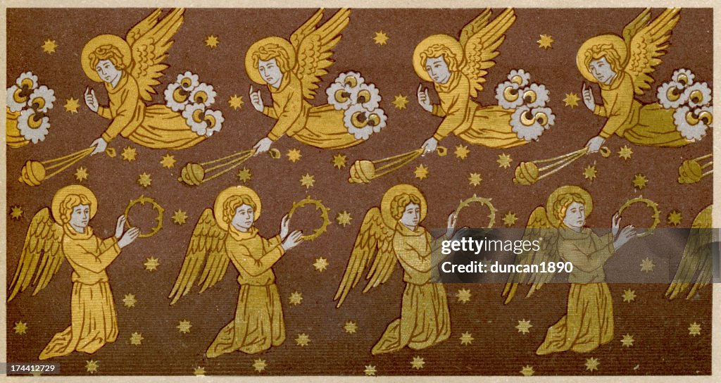Angels Pattern Abstract Angel Pattern High-Res Vector Graphic - Getty Images