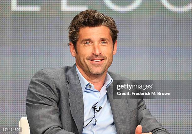 Actor Patrick Dempsey speaks onstage at the "Racing LeMans" panel discussion during the Velocity portion of the 2013 Summer Television Critics...