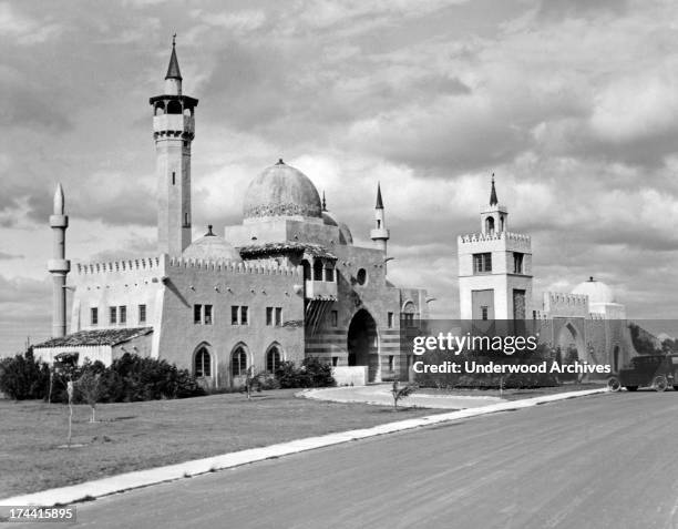 The city hall in Opa Locka, a suburb of Miami whose architecture has a Moorish influence, Florida, 1932. The town was founded by aviation pioneer...