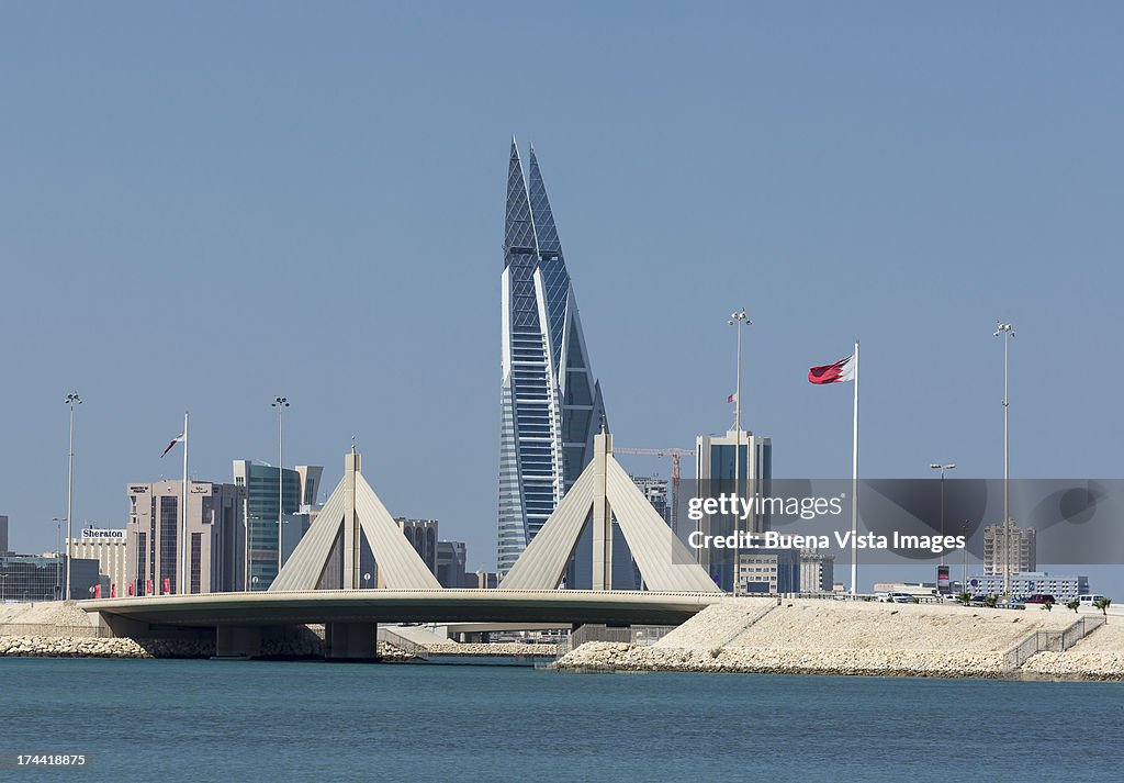 Bahrain. City skyline of the Capital Manama.