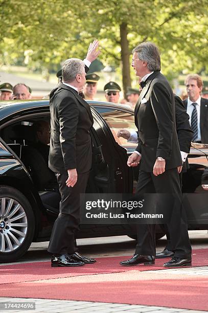 German President Joachim Gauck attends the Bayreuth Festival opening on July 25, 2013 in Bayreuth, Germany.