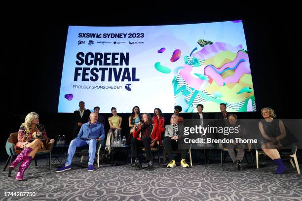 Murray Cook speaks during the "Hot Potato: The Story Of The Wiggles" World Premiere at SXSW Sydney on October 19, 2023 in Sydney, Australia.