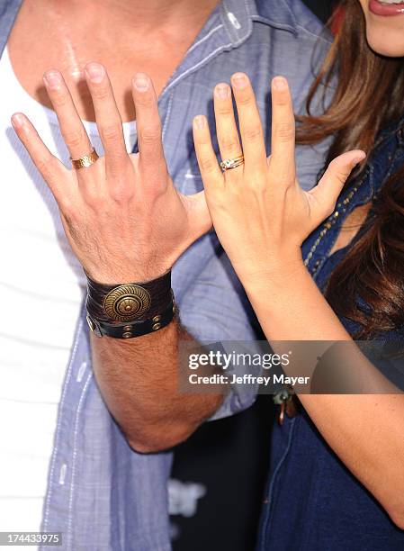 Singer Ace Young and Diana DeGarmo at 'The Lone Ranger' World Premiere at Disney's California Adventure on June 22, 2013 in Anaheim, California.