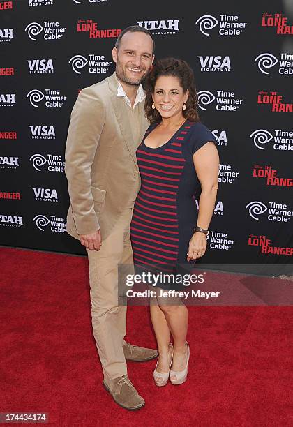 Actress Marissa Jaret Winokur and Judah Miller arrive at 'The Lone Ranger' World Premiere at Disney's California Adventure on June 22, 2013 in...