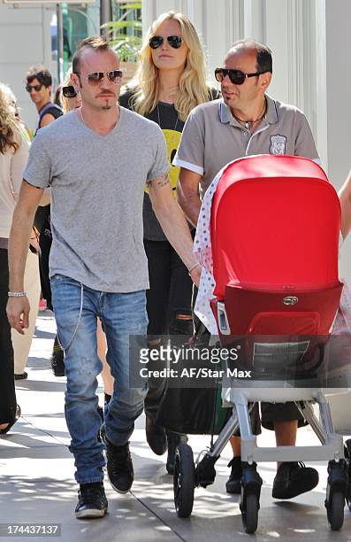 Malin Akerman and Roberto Zincone as seen on July 25, 2013 in Los Angeles, California.