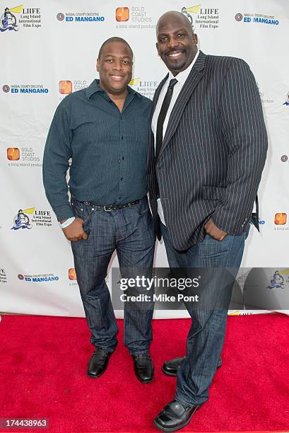 Producer Michael J. Arbouet and Actor Kevin Brown attend the 16th Annual Long Island International Film Expo - Award Ceremony and Party at Bellmore...