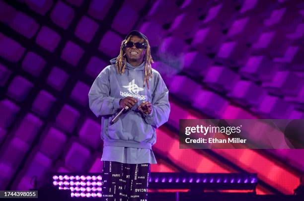 Lil Wayne performs onstage during the 2023 iHeartRadio Music Festival at T-Mobile Arena on September 22, 2023 in Las Vegas, Nevada.