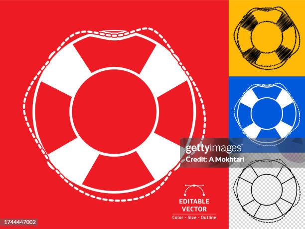 lifebuoy icon. - life belt stock illustrations