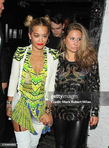 Rita Ora leaving Le Baron club on July 25, 2013 in London, England.