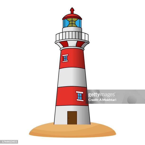 lighthouse illustration. - house clip art stock illustrations