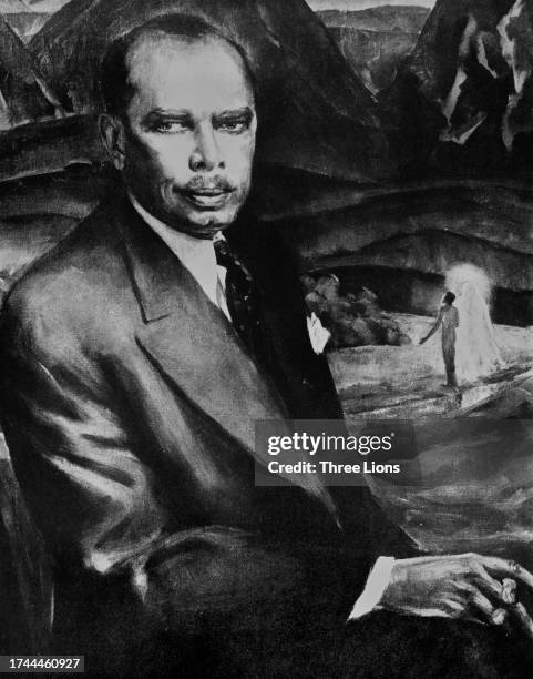 Painted portrait of civil rights activist and author, James Weldon Johnson by Laura Wheeler Waring, 1943.