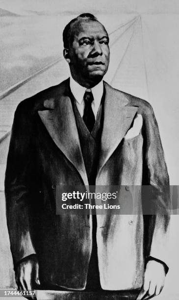 Painted portrait of civil rights activist and union leader Asa Philip Randolph, by Betsy Graves Reyneau, 1945.