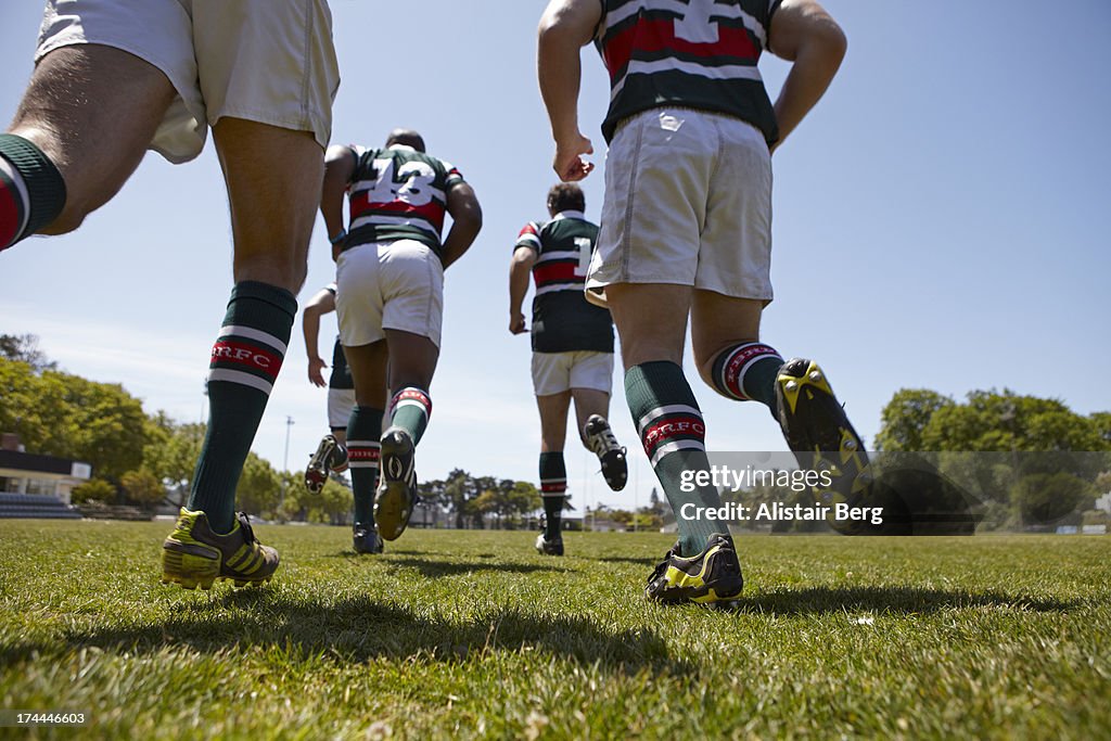 Find Rugby Union Rugby Players Running Onto A Playing Field High-Res Stock Photo - Getty ...
