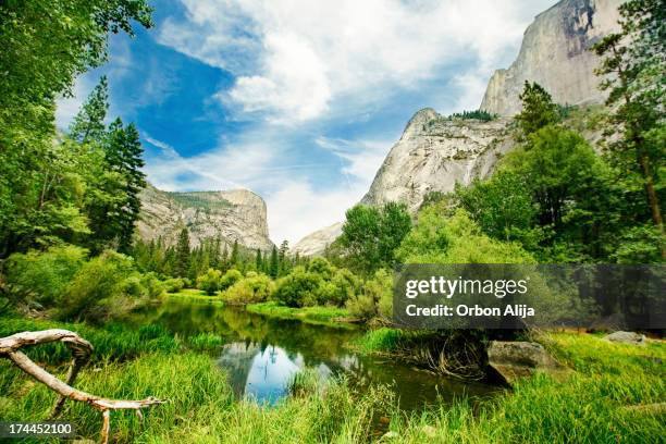 yosemite valley - mirror lake stock pictures, royalty-free photos & images