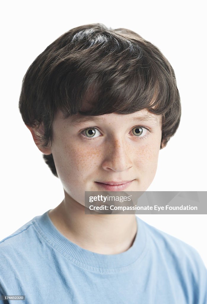 Close up portrait of smiling boy (11-12)