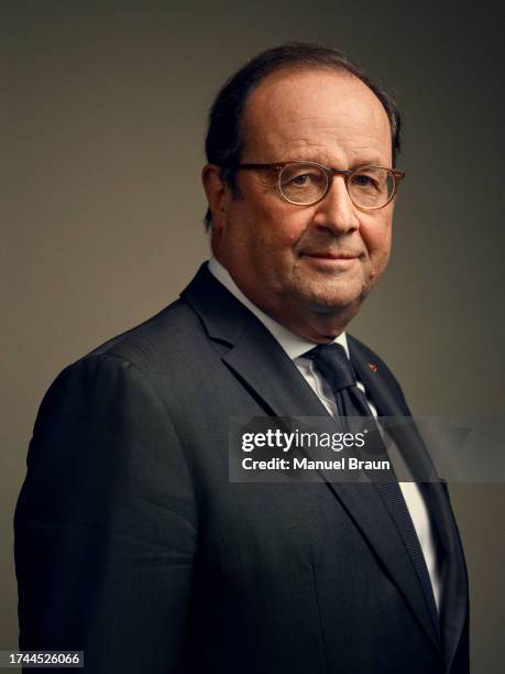 Former French President Francois Hollande poses for a portrait shoot on December 16, 2019 in Paris, France.
