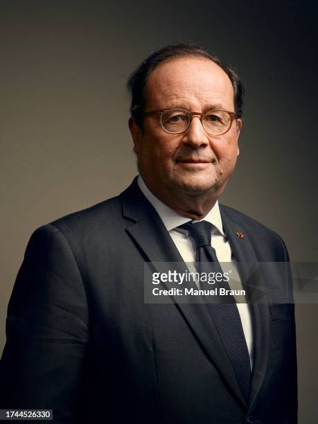 Former French President Francois Hollande poses for a portrait shoot on December 16, 2019 in Paris, France.