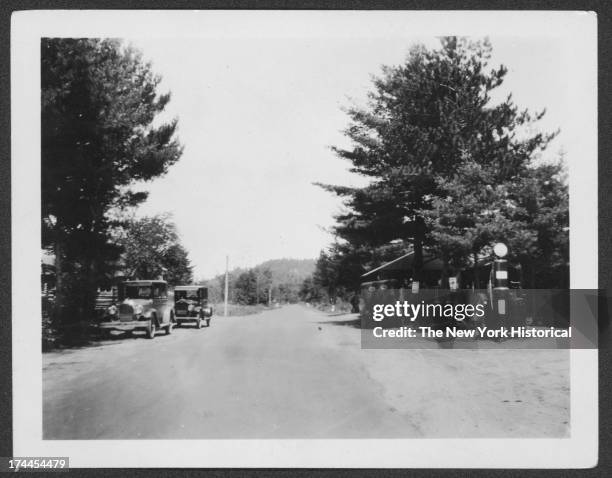 View of road near Grey Goose Camp, Essex County, New York, July 1925.