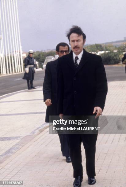 Arrivée de Houari Boumédiène sommet des chefs d'État arabes à Alger, en novembre 1973.