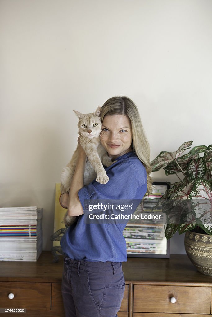 Woman with Cat