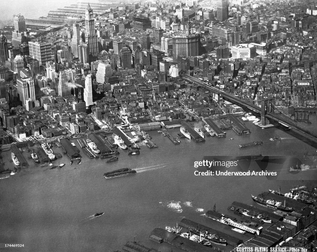 Aerial View Of Lower Manhattan