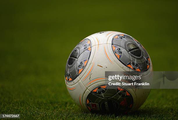 Football during the Uli Hoeness cup match between FC Bayern Munich and FC Barcelona at Allianz Arena on July 24, 2013 in Munich, Germany.