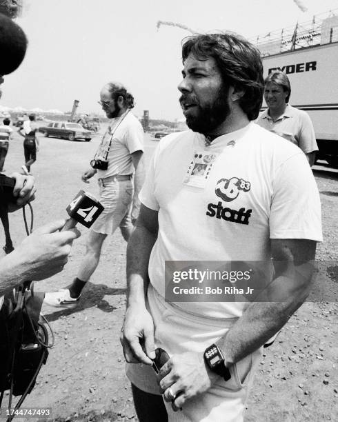 Apple Computers Co-founder Steve 'the Woz' Wozniak during the multi-day US FESTIVAL, May 28, 1983 at Glen Helen Regional Park in Devore, California.