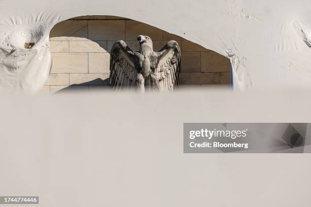 The Marriner S. Eccles Federal Reserve building during a renovation in Washington, DC, US, on Tuesday, Oct. 24, 2023. The Federal Reserve chair last...