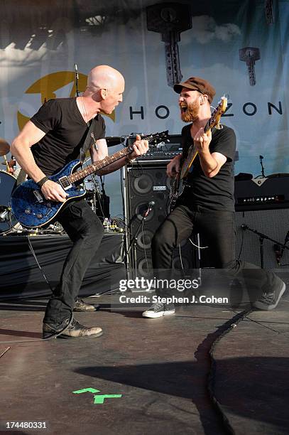 Matt Scannell and Cedric LeMoyne of Vertical Horizon performs at The Shoe at Horseshoe Casino on July 25, 2013 in Cincinnati, Ohio.