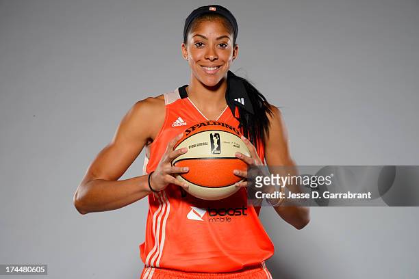 Candace Parker of the Western Conference All-Stars poses for a portrait during the WNBA All-Star Media Circuit on July 26, 2013 at Mohegan Sun Arena...