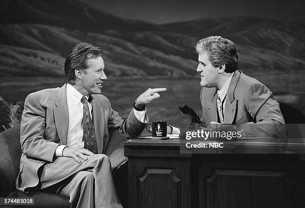 Episode 63 -- Pictured: Actor James Woods during an interview with host Jay Leno on September 3, 1992 --