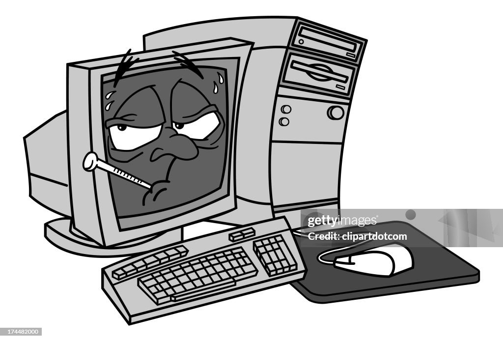 Sick Computer High-Res Vector Graphic - Getty Images