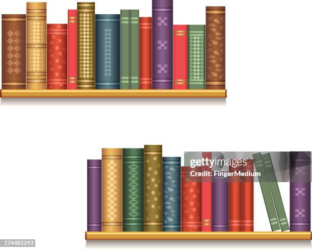 bookshelf - reading report stock illustrations