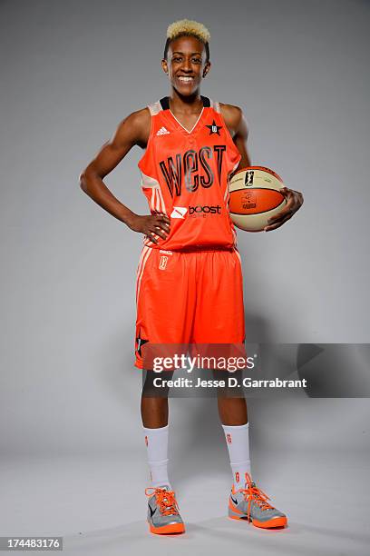 Danielle Robinson of the Western Conference All-Stars poses for a portrait during the WNBA All-Star Media Circuit on July 26, 2013 at Mohegan Sun...