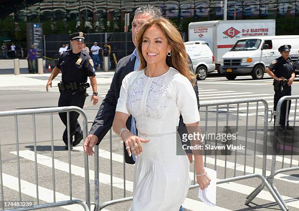 Jennifer Lopez attends Viva Movil By Jennifer Lopez Flagship Store Opening at Viva Movil on July 26, 2013 in New York City.